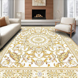 Ultra Soft Area Rug, Non Slip, Stain Resistant, Washable Area Rugs for Living Room, Bedroom, & Non Shedding Ivory Beige(White)