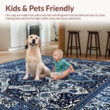 Elegant Deep Blue And Silver Abstract Area Featuring Unique(Blue)