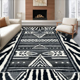 Ultra Soft Area Rug, Non Slip, Stain Resistant, Washable Area Rugs for Living Room, Bedroom, Soft Washable Hallway Runner for Minimalist Homes(Black)