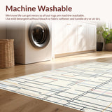 Ultra Soft Area Rug, Non Slip, Stain Resistant, Washable Area Rugs for Living Room, Bedroom, Chic Cream Modern Tiled Arrangement(Beige)