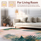 Ultra Soft Area Rug, Non Slip, Stain Resistant, Washable Area Rugs for Living Room, Bedroom, Unique Ethereal Wave Patterns(Pink)