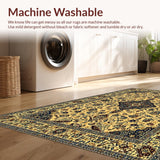 Ultra Soft Area Rug, Non Slip, Stain Resistant, Washable Area Rugs for Living Room, Bedroom, Elegant Paisley Luxe Aesthetic(Beige)