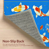 Dynamic Koi Artwork with Fluid Motion(Blue)