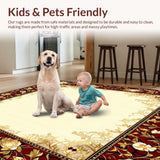 Ultra Soft Area Rug, Non Slip, Stain Resistant, Washable Area Rugs for Living Room, Bedroom, Modern Mandarin Red for(Red)