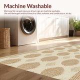 Ultra Soft Area Rug, Non Slip, Stain Resistant, Washable Area Rugs for Living Room, Bedroom, Stylish Subtle Textured Finish(Beige)