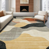 Ultra Soft Area Rug, Non Slip, Stain Resistant, Washable Area Rugs for Living Room, Bedroom, Serene Neutral Tiled Motif(Gray)