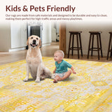 Chic Distressed Medallion Motif(Yellow)