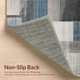 Ultra Soft Area Rug, Non Slip, Stain Resistant, Washable Area Rugs for Living Room, Bedroom, Chic Taupe Geometric Aesthetic(Gray)