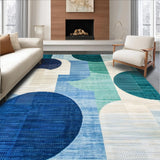Ultra Soft Area Rug, Non Slip, Stain Resistant, Washable Area Rugs for Living Room, Bedroom, Trendy Soft Sculptural Design(Blue)