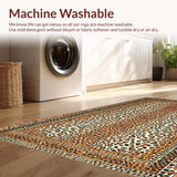 Ultra Soft Area Rug, Non Slip, Stain Resistant, Washable Area Rugs for Living Room, Bedroom, Artistic Rustic Animal Print Concept(Orange)