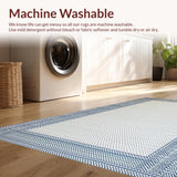 Ultra Soft Area Rug, Non Slip, Stain Resistant, Washable Area Rugs for Living Room, Bedroom, Vibrant Playful Lattice Composition(Ivory)
