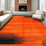 Ultra Soft Area Rug, Non Slip, Stain Resistant, Washable Area Rugs for Living Room, Bedroom, Striking 3D Distorted Illusion(Orange)