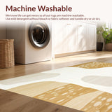Ultra Soft Area Rug, Non Slip, Stain Resistant, Washable Area Rugs for Living Room, Bedroom, Modern Speckled Beige Area with Abstract Animal Inspired Design(Beige)
