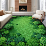 Ultra Soft Area Rug, Non Slip, Stain Resistant, Washable Area Rugs for Living Room, Bedroom, Delicate Blooming Floral Appeal(Green)