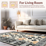 Rustic Earthy Toned Linear Design(Black)