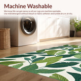 Ultra Soft Area Rug, Non Slip, Stain Resistant, Washable Area Rugs for Living Room, Bedroom, Serene Nature-Inspired Bath Accessory(Green)