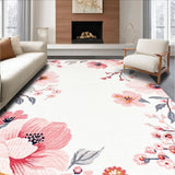 Ultra Soft Area Rug, Non Slip, Stain Resistant, Washable Area Rugs for Living Room, Bedroom, Serene Elegant Minimalist Touch(Ivory)