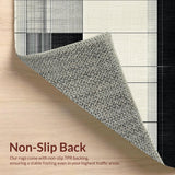Modern Entryway Featuring Artful Pinstripe Bands and Sleek Graphic Detailing(Beige)