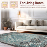 Ultra Soft Area Rug, Non Slip, Stain Resistant, Washable Area Rugs for Living Room, Bedroom, Dual-Colored Transitional Bedroom Stain-Resistant Carpet(Gray)