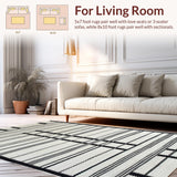 Chic Earthy Striped Motif(Black)