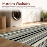 Ultra Soft Area Rug, Non Slip, Stain Resistant, Washable Area Rugs for Living Room, Bedroom, Rustic Minimalist Geometric Lines(Beige)