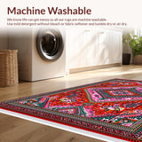 Ultra Soft Area Rug, Non Slip, Stain Resistant, Washable Area Rugs for Living Room, Bedroom, Vibrant Nature-Inspired Yoga Space Plush Carpet(Red)