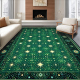 Celestial Zodiac Abstract Motif(Green)
