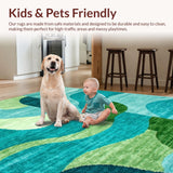 Ultra Soft Area Rug, Non Slip, Stain Resistant, Washable Area Rugs for Living Room, Bedroom, Stylish Lattice Inspired Layout(Blue)