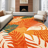 Ultra Soft Area Rug, Non Slip, Stain Resistant, Washable Area Rugs for Living Room, Bedroom, Quirky Colorful Retro Vibes(Orange)