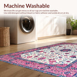 Ultra Soft Area Rug, Non Slip, Stain Resistant, Washable Area Rugs for Living Room, Bedroom, Luxurious Cream Petal Aesthetic(Ivory)