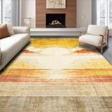 Ultra Soft Area Rug, Non Slip, Stain Resistant, Washable Area Rugs for Living Room, Bedroom, Soft Pastel Circular Accents(Gold)