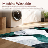 Emerald Swirl Abstract Elegance(White)