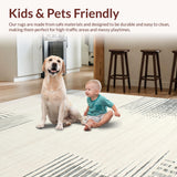 Ultra Soft Area Rug, Non Slip, Stain Resistant, Washable Area Rugs for Living Room, Bedroom, Contemporary Textured Animal Print(Gray)