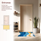 Eclectic Multi Hued Wave Motif(Blue)