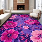 Ultra Soft Area Rug, Non Slip, Stain Resistant, Washable Area Rugs for Living Room, Bedroom, Vivid Plush Cozy Decor Style(Purple)