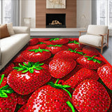 Ultra Soft Area Rug, Non Slip, Stain Resistant, Washable Area Rugs for Living Room, Bedroom, Eclectic Vintage Inspired Bath Mat(Red)