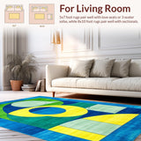 Contemporary Colorful Geometric Aesthetic(Blue)