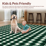 Chic White Plaid Decorative Layering(Green)