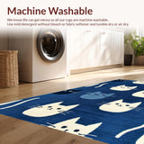Funny Cat Theme Bathroom Accent(Blue)