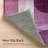Ultra Soft Area Rug, Non Slip, Stain Resistant, Washable Area Rugs for Living Room, Bedroom, Luxe Mauve Bath Rug Set Piece Soft Chenille Area Rug(Purple)