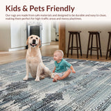 Ultra Soft Area Rug, Non Slip, Stain Resistant, Washable Area Rugs for Living Room, Bedroom, Nautical Legend Sea Creature Carpet(Blue)