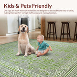 Ultra Soft Area Rug, Non Slip, Stain Resistant, Washable Area Rugs for Living Room, Bedroom, Chic Organic Textured Aesthetic(Gray)