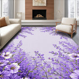 Ultra Soft Area Rug, Non Slip, Stain Resistant, Washable Area Rugs for Living Room, Bedroom, Lavender Dreamy Cloud Design(Purple)