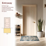 Ultra Soft Area Rug, Non Slip, Stain Resistant, Washable Area Rugs for Living Room, Bedroom, Serene Neutral Abstract Visual(Beige)