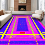 Ultra Soft Area Rug, Non Slip, Stain Resistant, Washable Area Rugs for Living Room, Bedroom, Lively Vintage Pixelated Style(Blue)