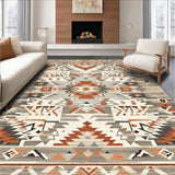 Ultra Soft Area Rug, Non Slip, Stain Resistant, Washable Area Rugs for Living Room, Bedroom, Elegant Neutral Trellis Design(Gray)