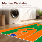 Ultra Soft Area Rug, Non Slip, Stain Resistant, Washable Area Rugs for Living Room, Bedroom, Dynamic Fire Patterned Aesthetic(Orange)
