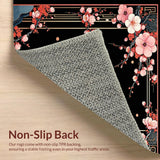 Ultra Soft Area Rug, Non Slip, Stain Resistant, Washable Area Rugs for Living Room, Bedroom, Sophisticated Multi-Tone Floral Composition(Pink)