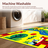 Ultra Soft Area Rug, Non Slip, Stain Resistant, Washable Area Rugs for Living Room, Bedroom, Engaging Festive Theme Motif(Yellow)