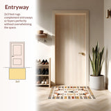 Ultra Soft Area Rug, Non Slip, Stain Resistant, Washable Area Rugs for Living Room, Bedroom, Elegant Beige Animal Motif(Beige)